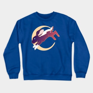 Rabbit over moon Crewneck Sweatshirt